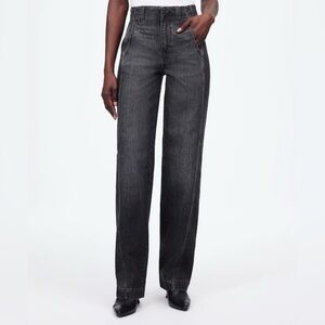 NWT Madewell tapered denim trousers size W 27 Black